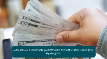 تراجع جديد.. سعر الدولار أمام الجنيه المصري يوم السبت 6 سبتمبر يتغير بشكل ملحوظ